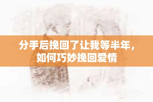 分手后挽回了让我等半年，如何巧妙挽回爱情