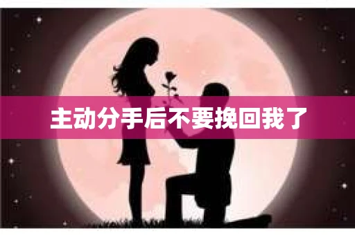 主动分手后不要挽回我了 主动分手后不要挽回我了