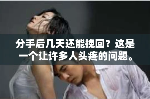 分手后几天还能挽回？这是一个让许多人头疼的问题。在爱情的世界里，没有绝对的规则，但我们可以通过一些策略和方法来增加挽回的机会。本文将探讨分手后几天内可能采取的措施，以及如何有效地挽回一段感情