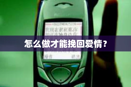 怎么做才能挽回爱情？