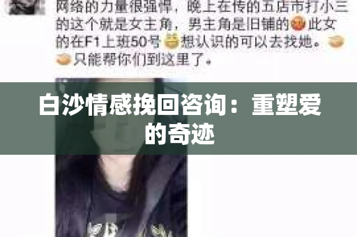 白沙情感挽回咨询：重塑爱的奇迹