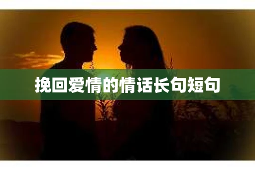 挽回爱情的情话长句短句