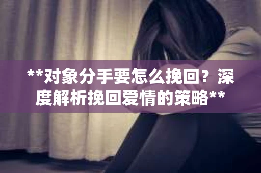 **对象分手要怎么挽回？深度解析挽回爱情的策略**
