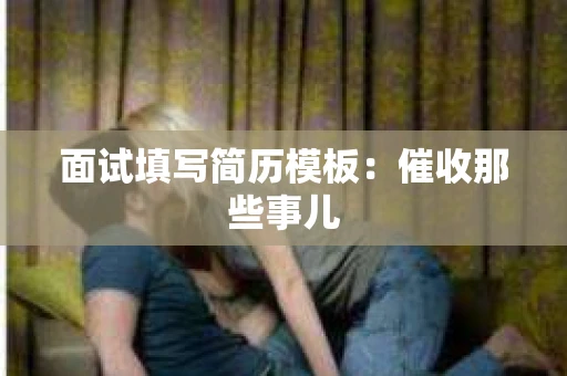 面试填写简历模板：催收那些事儿