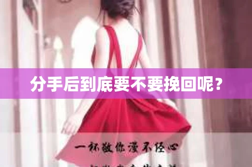 分手后到底要不要挽回呢? 分手后到底要不要挽回呢?