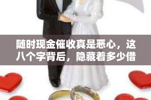 随时现金催收真是恶心，这八个字背后，隐藏着多少借款人的无奈与愤怒。在这个快节奏的社会，现金催收似乎成了一种常态，但它的存在，真的让人感到恶心吗？今天，我们就来聊聊这个话题。