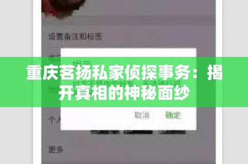 重庆茗扬私家侦探事务：揭开真相的神秘面纱