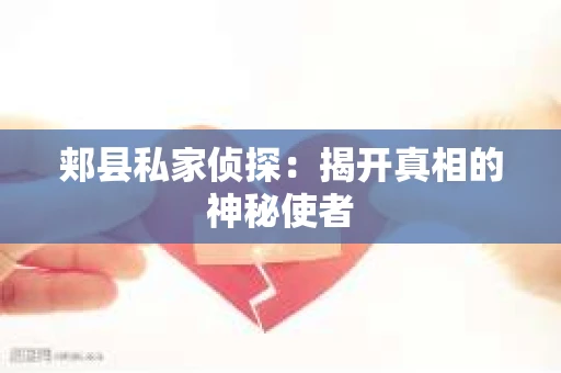 郏县私家侦探：揭开真相的神秘使者