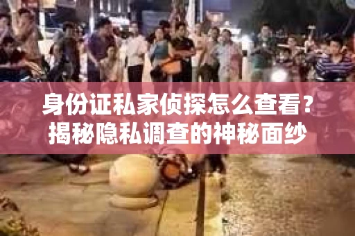 身份证私家侦探怎么查看？揭秘隐私调查的神秘面纱